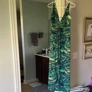 APRICOT Teal and Navy Swirl Dress
